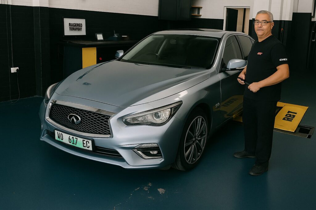 Infiniti Q50 in Workshop of RBT